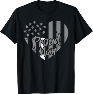 Proud Mom Ems Officials Emt Paramedic Mother Shirt T-Shirt - T-Shirt | Black