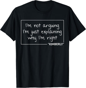 KIMBERLY Quote Personalized Name Funny Birthday Gift T-Shirt - T-Shirt | Black