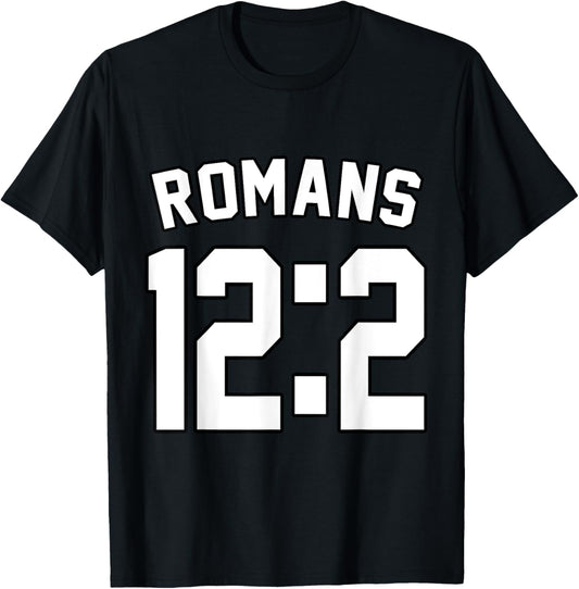 Romans 12:2 Sports Jersey Christian Motivation Apparel T-Shirt - T-Shirt | Black