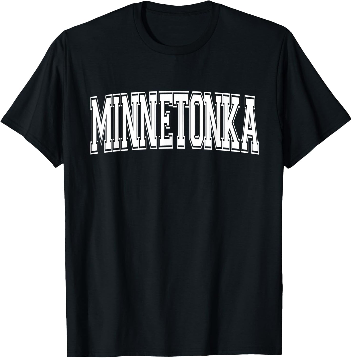 MINNETONKA MN MINNESOTA USA Vintage Sports Varsity Style T-Shirt - T-Shirt | Black