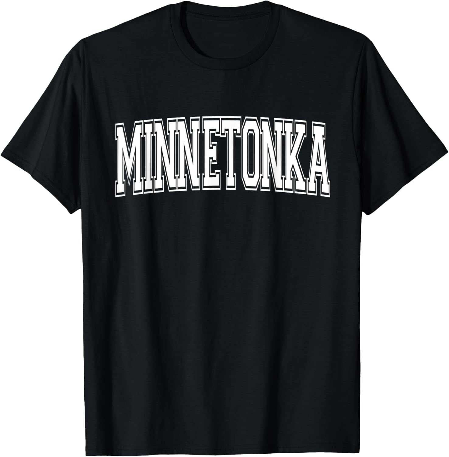 MINNETONKA MN MINNESOTA USA Vintage Sports Varsity Style T-Shirt - T-Shirt | Black