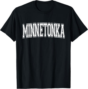 MINNETONKA MN MINNESOTA USA Vintage Sports Varsity Style T-Shirt - T-Shirt | Black