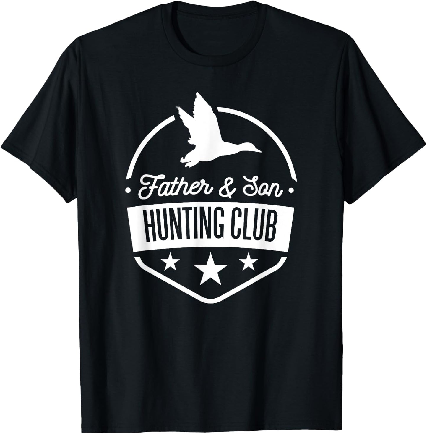 Father & Son Hunting Club - Duck - Proud Dad Hunter T-Shirt - T-Shirt | Black