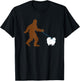 Bigfoot Walking Pomeranian Dog Gift Sasquatch Pet Owner Cute T-Shirt - T-Shirt | Black