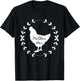 Mother Hen, beautiful country garland vintage chicken T-Shirt - T-Shirt | Black
