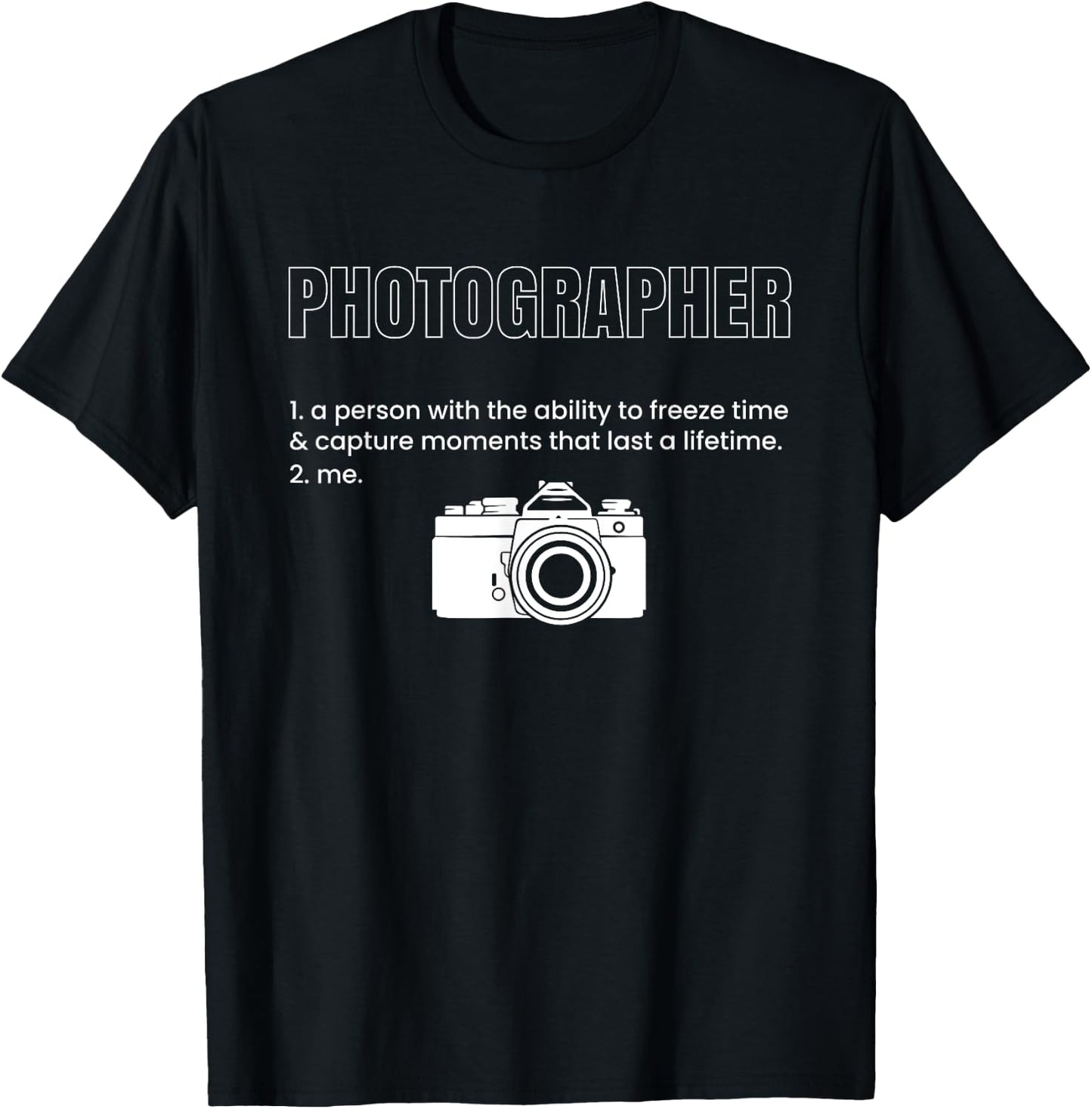 Photographer Definition T-Shirt - T-Shirt | Black