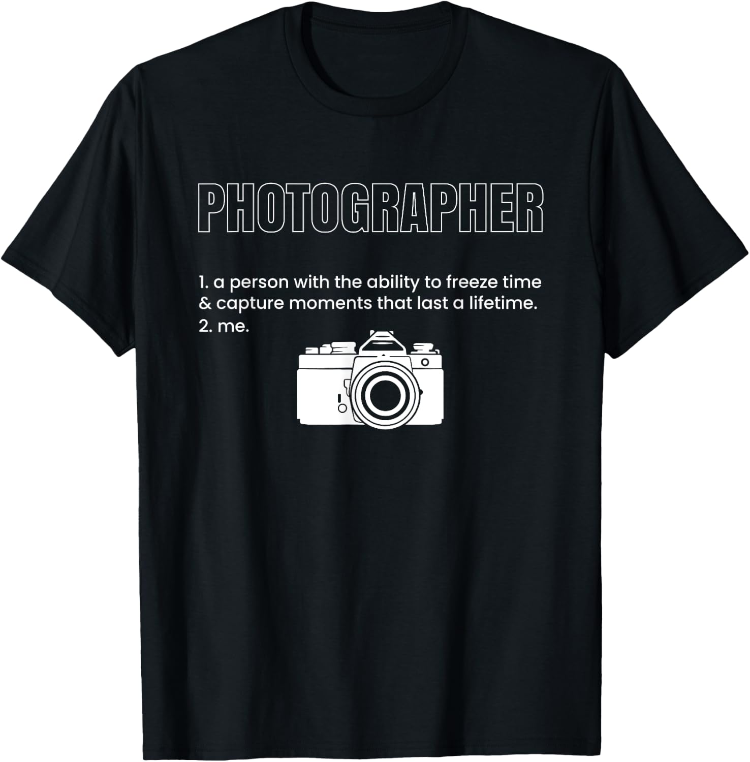 Photographer Definition T-Shirt - T-Shirt | Black