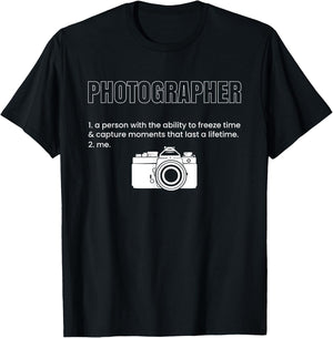 Photographer Definition T-Shirt - T-Shirt | Black