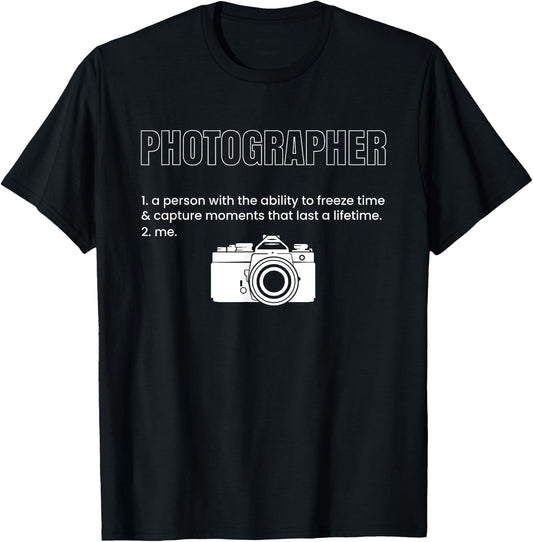 Photographer Definition T-Shirt - T-Shirt | Black