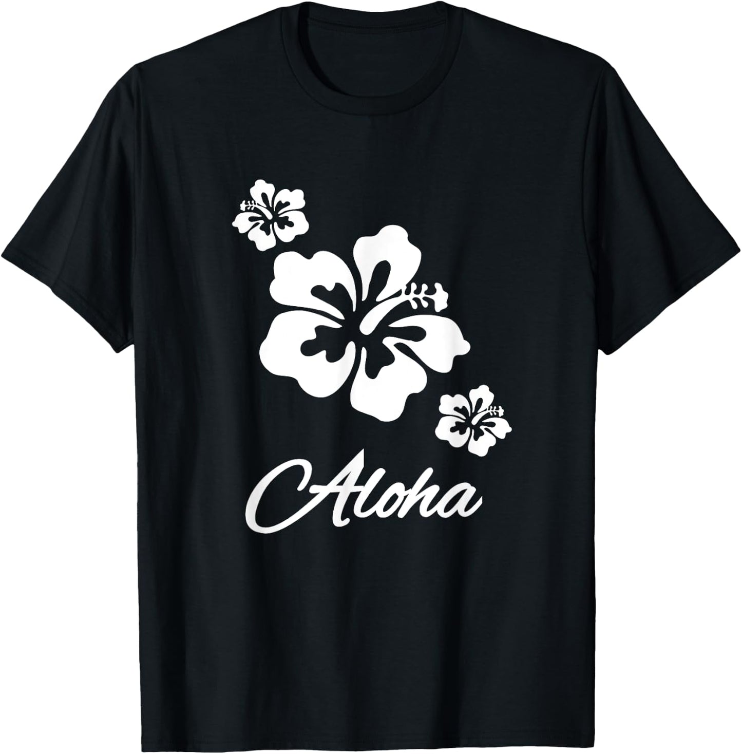 Aloha Hawaiian Islands Hibiscus Flower Hawaii Surf Surfer T-Shirt - T-Shirt | Black