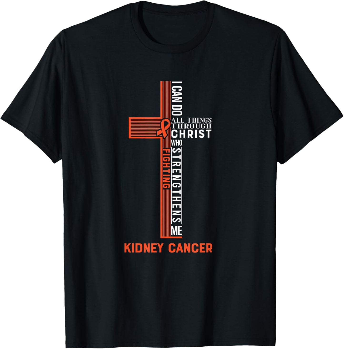 Kidney Cancer Fight Cancer Ribbon T-Shirt - T-Shirt | Black