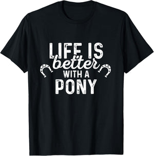 Pony Life Mini Horses Miniature Horse Lovers T-Shirt - T-Shirt | Black