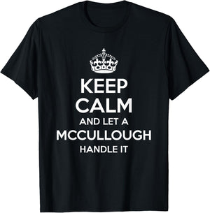 MCCULLOUGH Funny Surname Family Tree Birthday Reunion Gift T-Shirt - T-Shirt | Black
