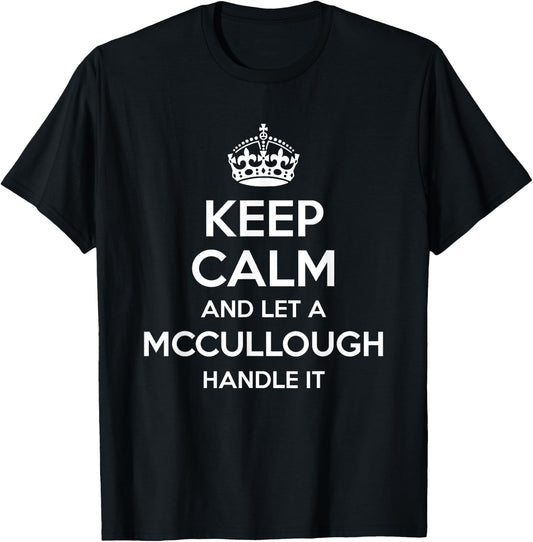MCCULLOUGH Funny Surname Family Tree Birthday Reunion Gift T-Shirt - T-Shirt | Black