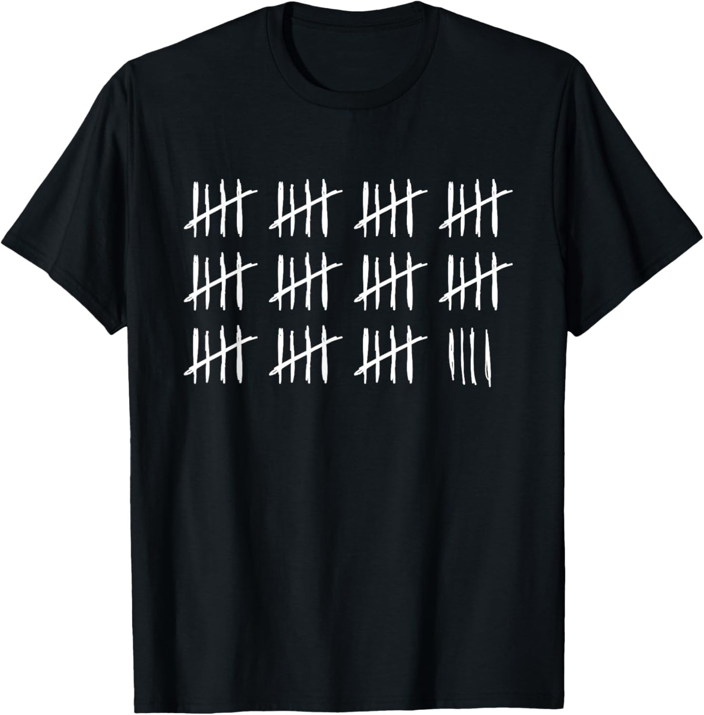 59 Years Done 59th Birthday Old Funny Tally Marks Counting T-Shirt - T-Shirt | Black
