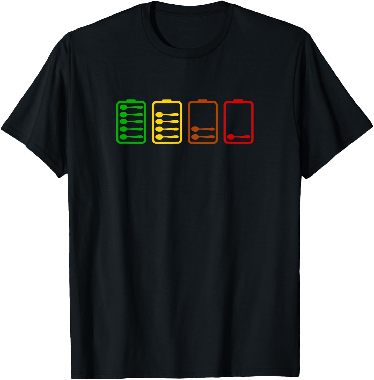 Low Spoon Charge Levels Spoonie T-Shirt - T-Shirt | Black