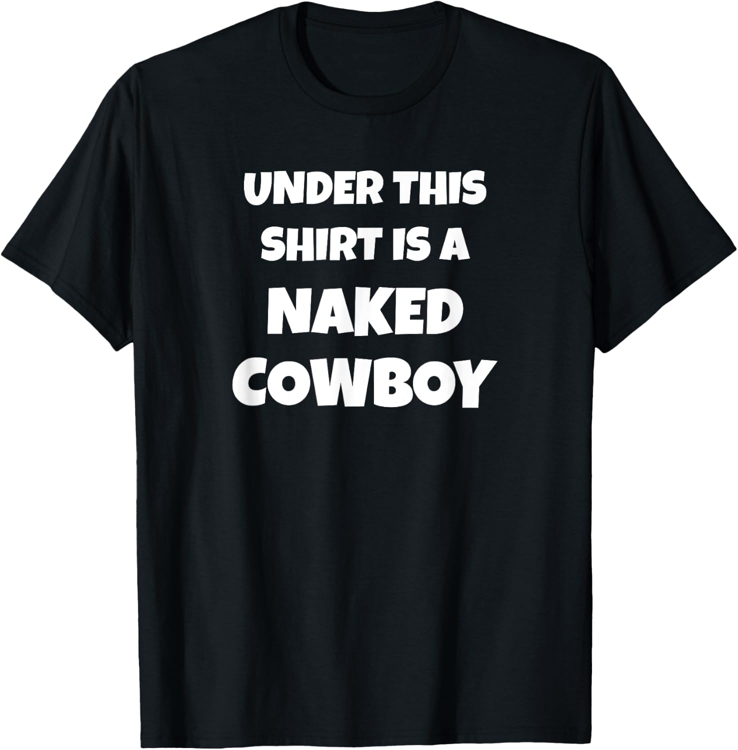 Funny Naked Cowboy T-Shirt - T-Shirt | Black