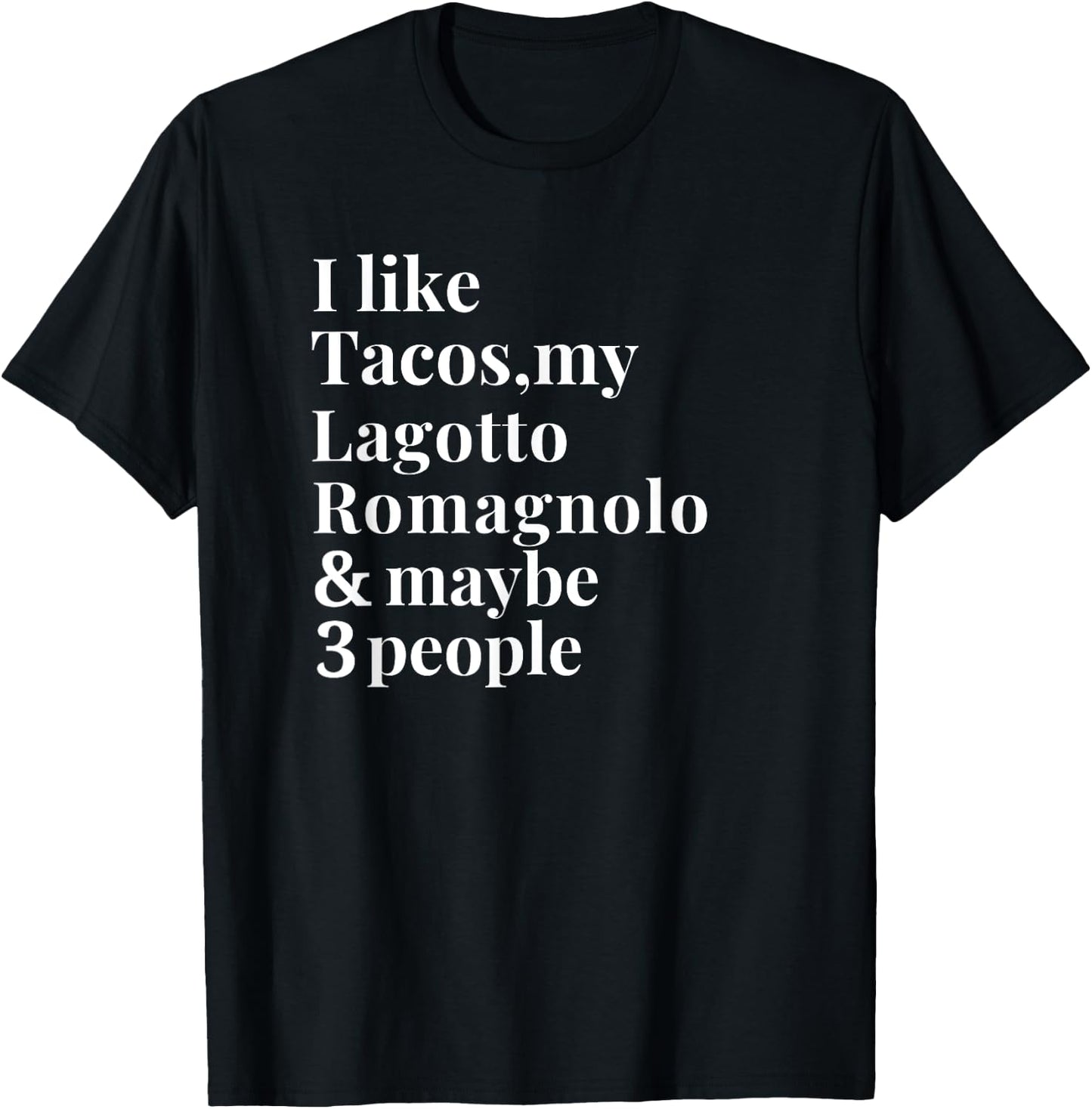 Lagotto Romagnolo Funny Dog Owner Tacos Lover Gift Women Men T-Shirt - T-Shirt | Black