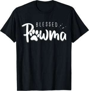 Dog Grandma Shirt Blessed Pawma Mothers Day Gifts Women Dogs T-Shirt - T-Shirt | Black
