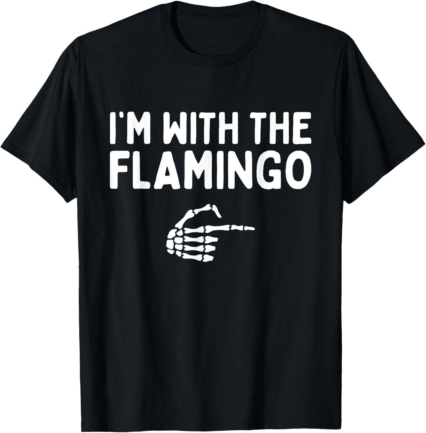 I'm With The Flamingo Halloween Costume Matching Couples T-Shirt - T-Shirt | Black