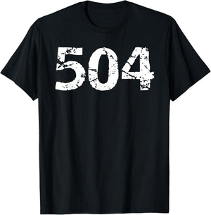 504 Area Code New Orleans Area Code Men's Louisiana Gift 504 T-Shirt - T-Shirt | Black