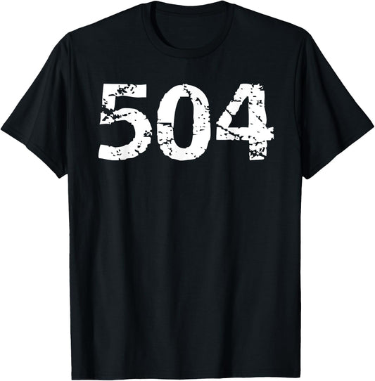 504 Area Code New Orleans Area Code Men's Louisiana Gift 504 T-Shirt - T-Shirt | Black