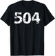504 Area Code New Orleans Area Code Men's Louisiana Gift 504 T-Shirt - T-Shirt | Black