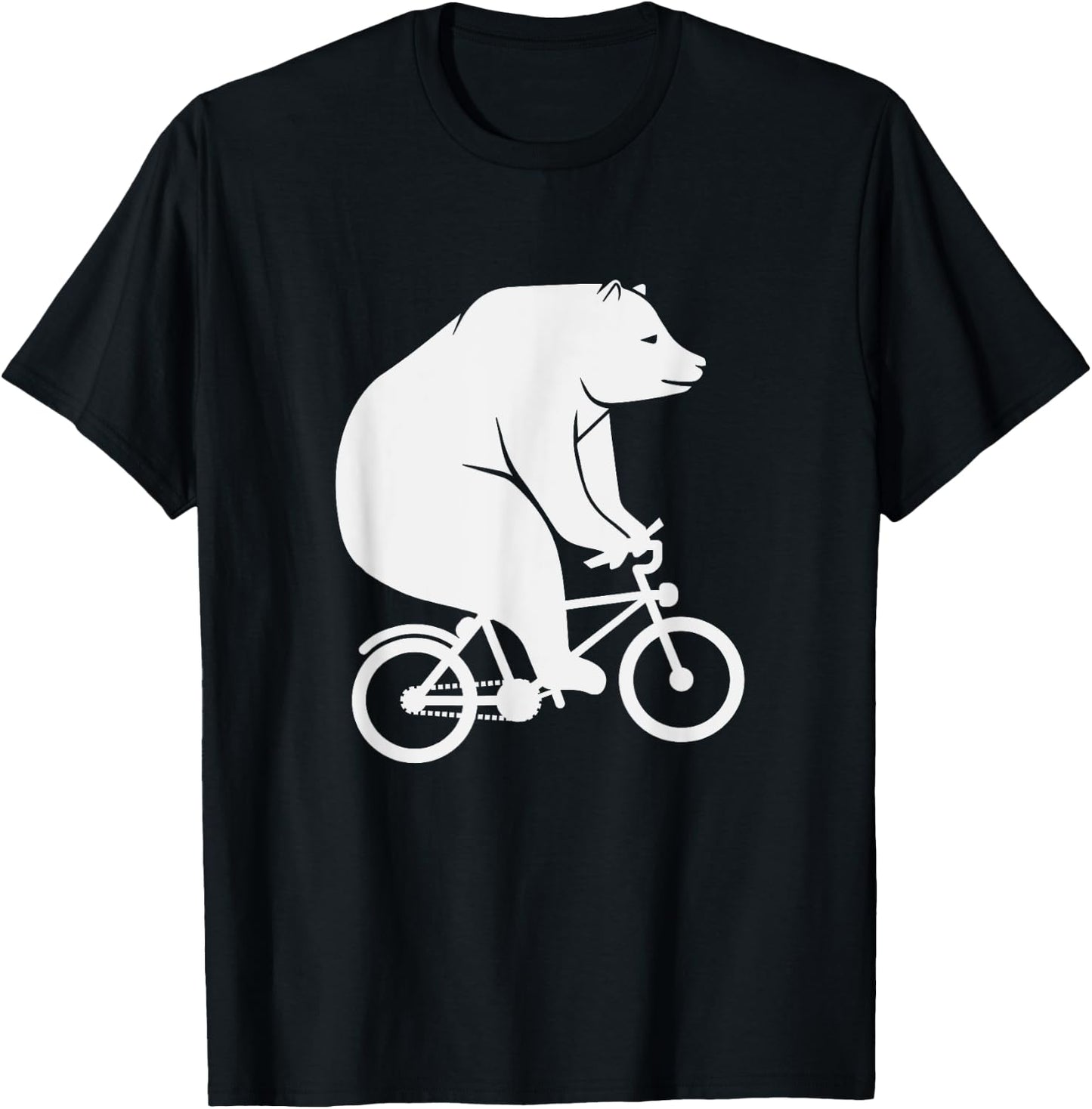 Animal Cyclist Toddlers Kids Gift Bear Cycling Bicycle T-Shirt - T-Shirt | Black