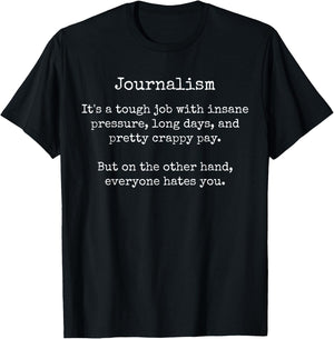 Journalism Definition Gift Journalist Newspaper Reporter T-Shirt - T-Shirt | Black