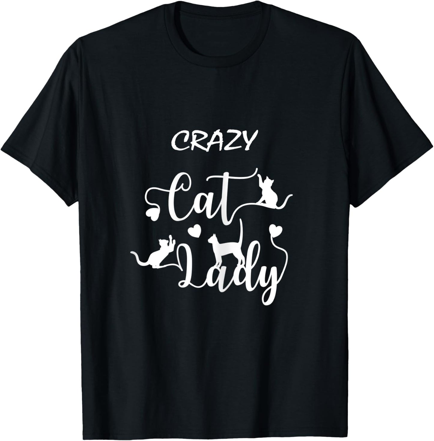 Crazy Cat Lady Cats Women T-Shirt - T-Shirt | Black