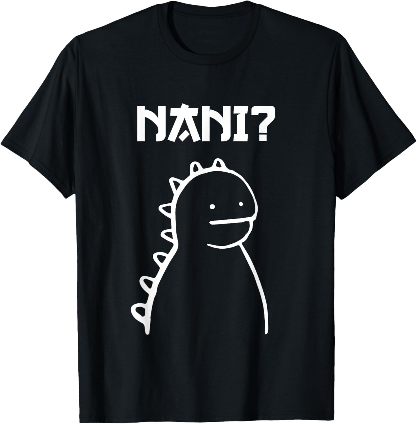 Japanese Dinosaur T-Rex Nani Otaku Manga Fan Anime Shounen T-Shirt - T-Shirt | Black