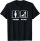 Your Wife - My Wife Dogs / Guns - Funny Husband Gun Loving T-Shirt - T-Shirt | Black