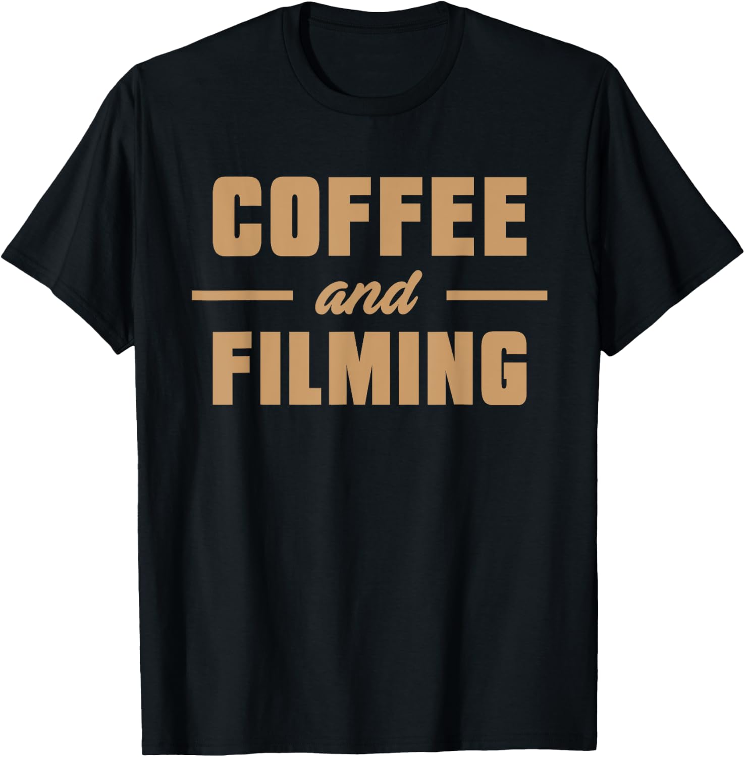 Videographer Coffee Videography Filmmaker Gift T-Shirt - T-Shirt | Black