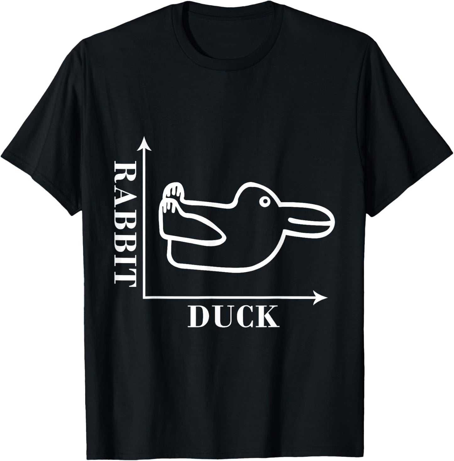 Philosophy Wittgenstein Rabbit Duck Illusion T-Shirt - T-Shirt | Black