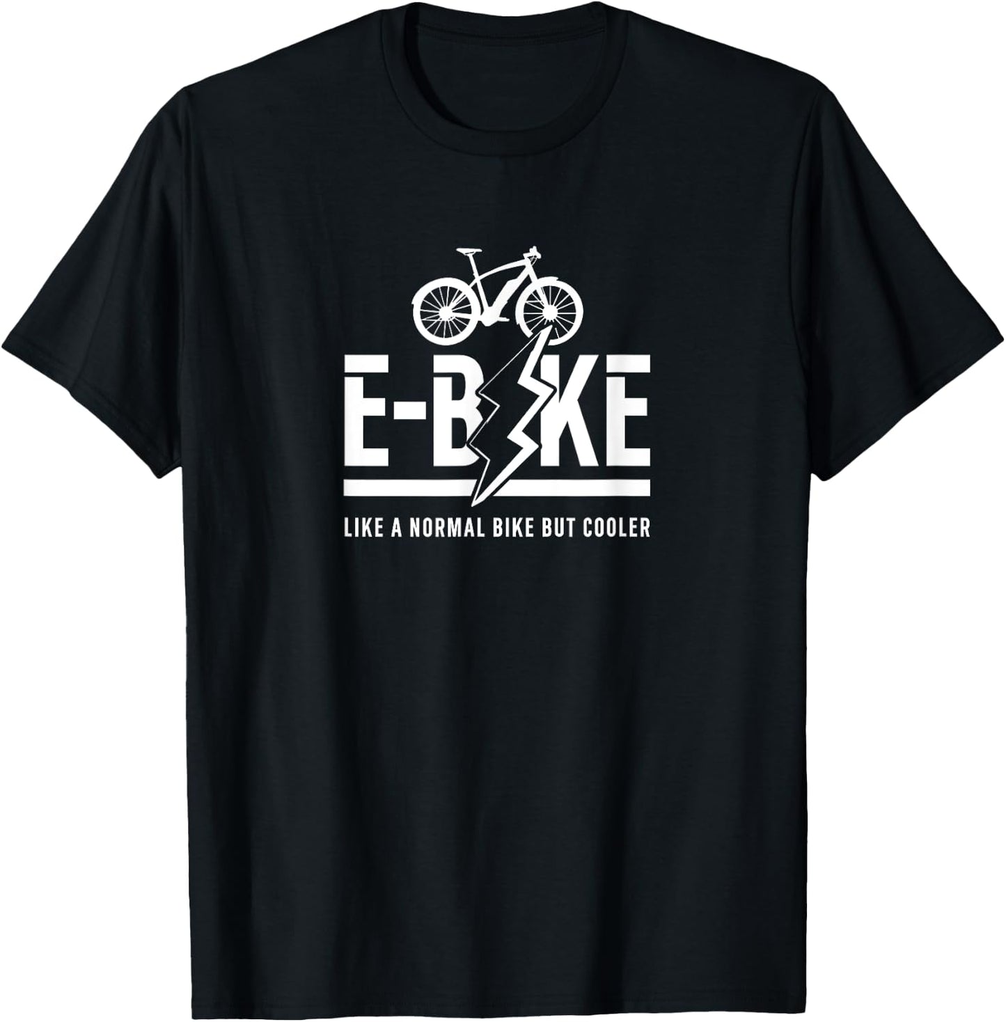 E-Bike Rider Bicycle Electric Cyclist T-Shirt - T-Shirt | Black