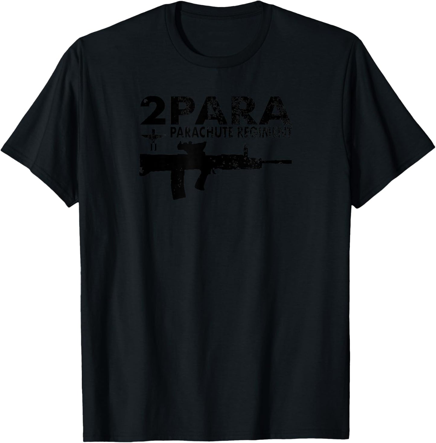 2 Para - Parachute Regiment (distressed) T-Shirt - T-Shirt | Black