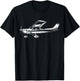 Pilot C172 Flying Airplane Over Mountains T-Shirt - T-Shirt | Black