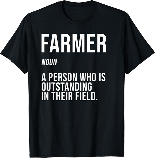 Funny Dairy Farmer Gift Local Farming Men Women Boys Girls T-Shirt - T-Shirt | Black