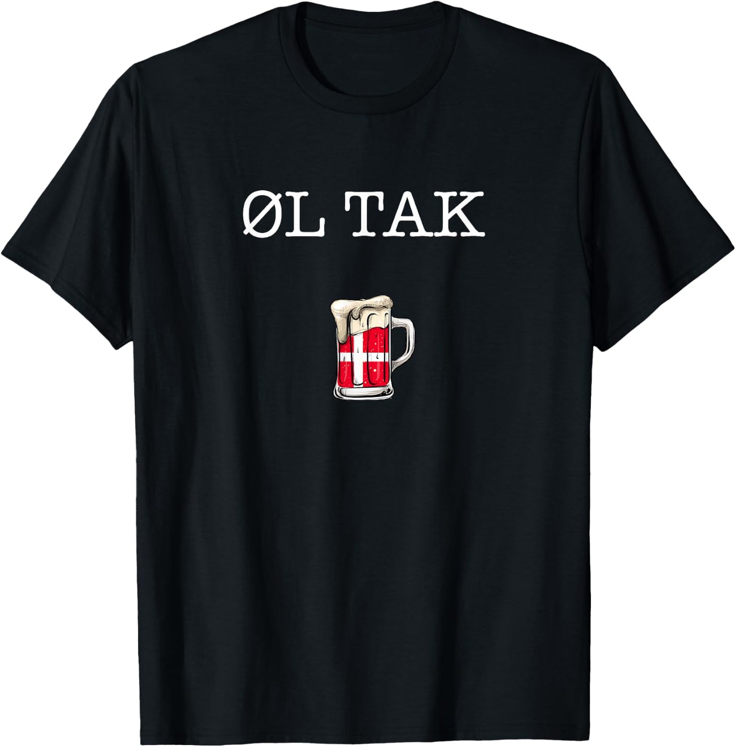 Ol tak, Denmark Beer bitte Danish T-Shirt - T-Shirt | Black