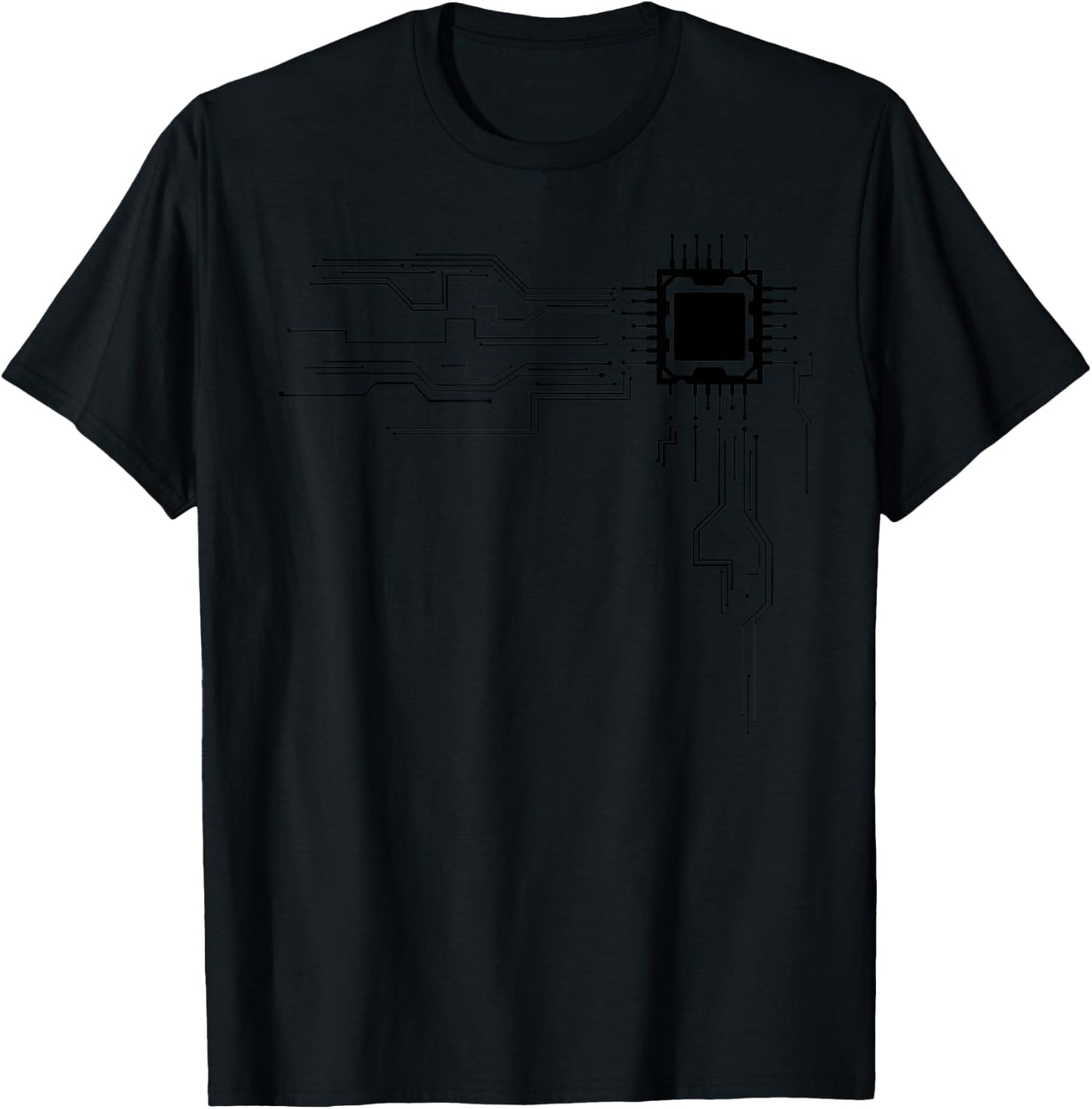 Funny Computer Geek Nerd Gift Cool Computer Core Circuit T-Shirt - T-Shirt | Black