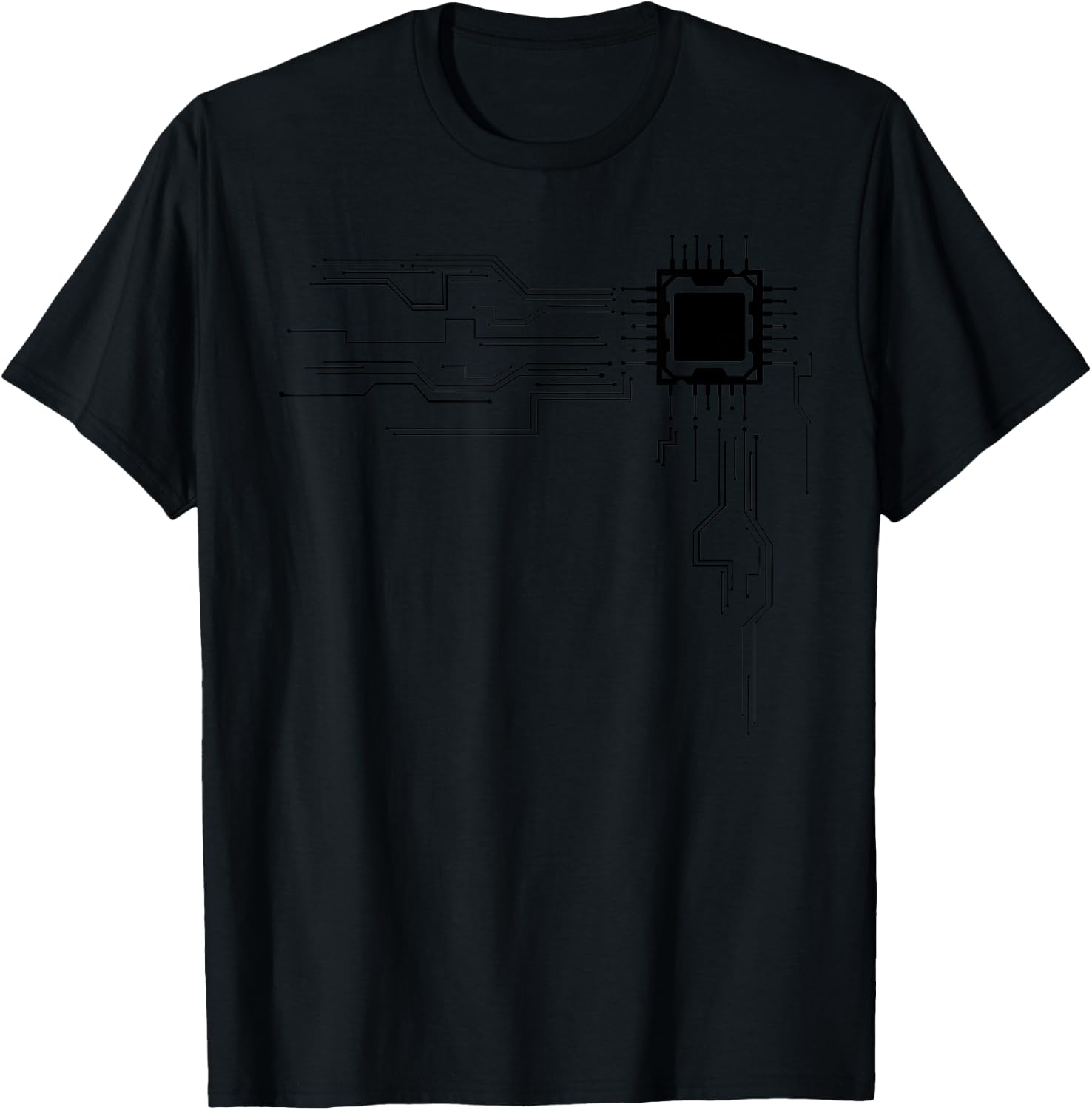 Funny Computer Geek Nerd Gift Cool Computer Core Circuit T-Shirt - T-Shirt | Black