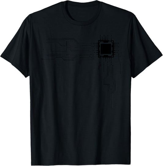 Funny Computer Geek Nerd Gift Cool Computer Core Circuit T-Shirt - T-Shirt | Black