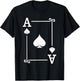 Playing Cards - Matching Spades Card Suits - Ace Card T-Shirt - T-Shirt | Black
