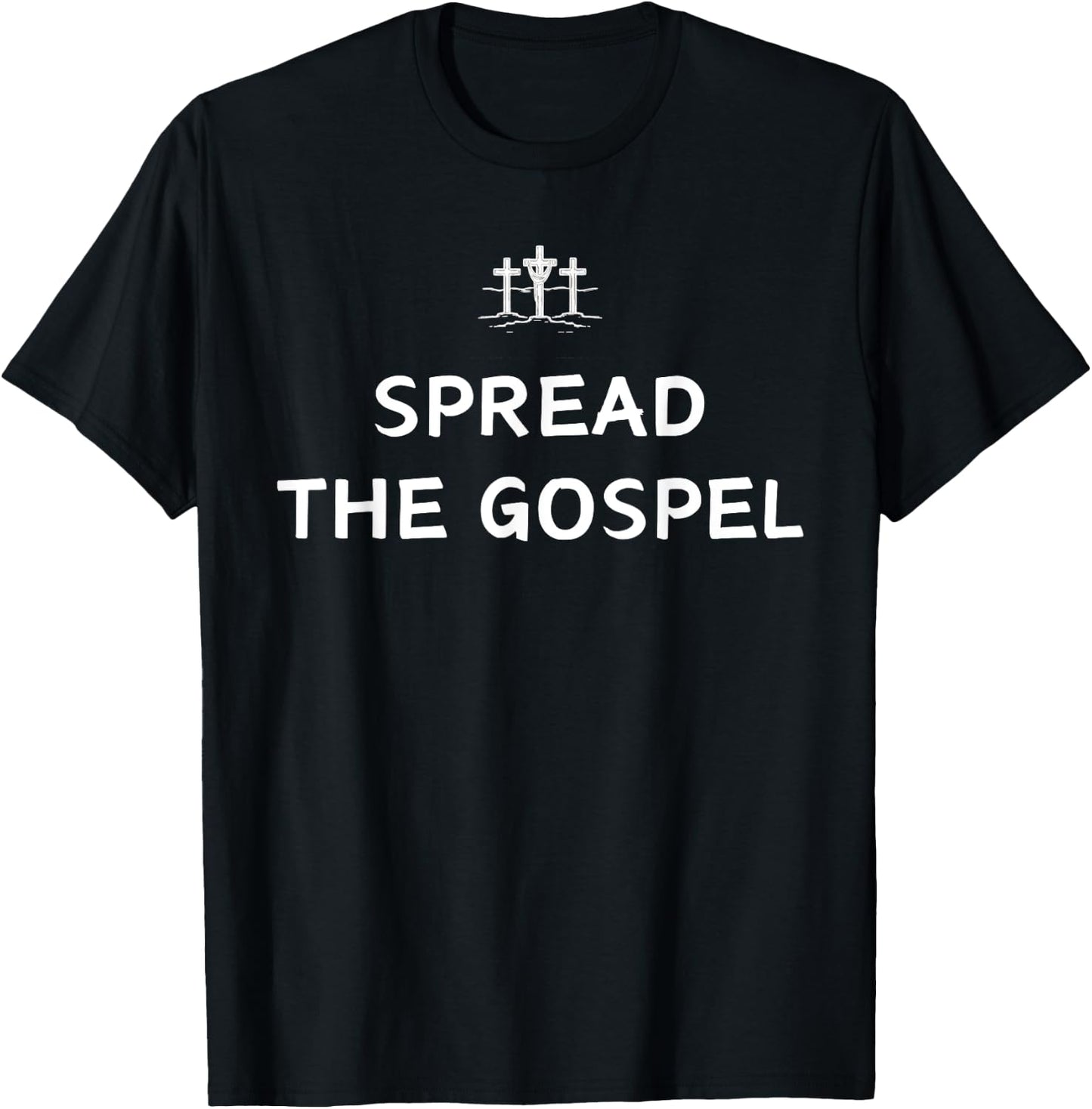 Spread The Gospel Jesus Is King Christian Cross T-Shirt - T-Shirt | Black