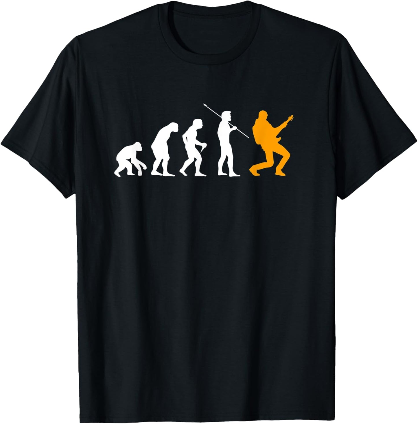 Guitarist Evolution Gift Guitar Musician Women Men T-Shirt - T-Shirt | Black