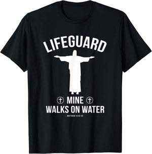 Christian group gift Lifeguard mine walks on water T-Shirt - T-Shirt | Black