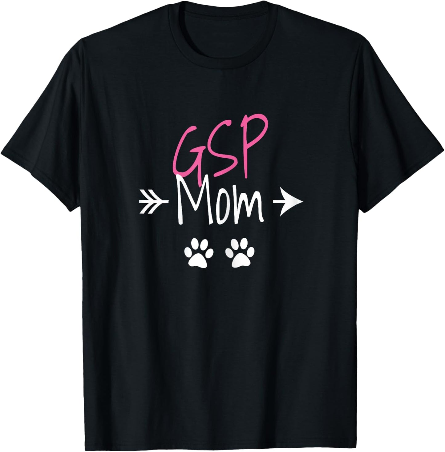 GSP Mom Funny German Shorthaired Pointer Dog Mom T-Shirt - T-Shirt | Black