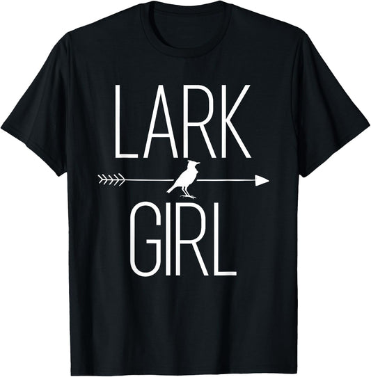 Lark Girl Gift Passerine Bird Lover T-Shirt - T-Shirt | Black