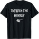 I'm With Monkey Halloween Costume Funny Couples Matching T-Shirt - T-Shirt | Black