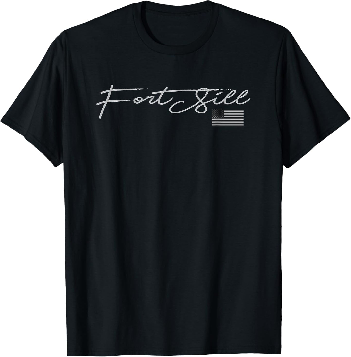 United States Army Military Fort Sill Script T-Shirt - T-Shirt | Black